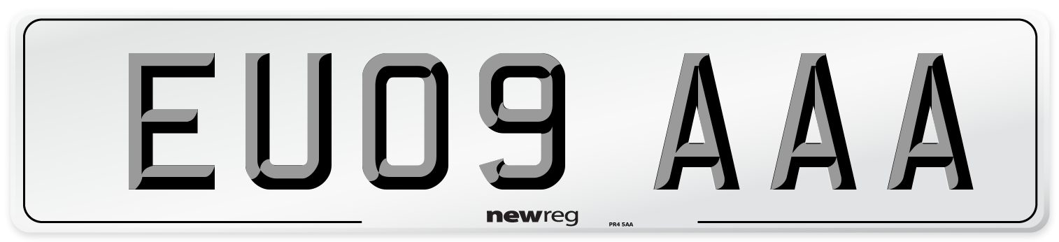 EU09 AAA Number Plate from New Reg